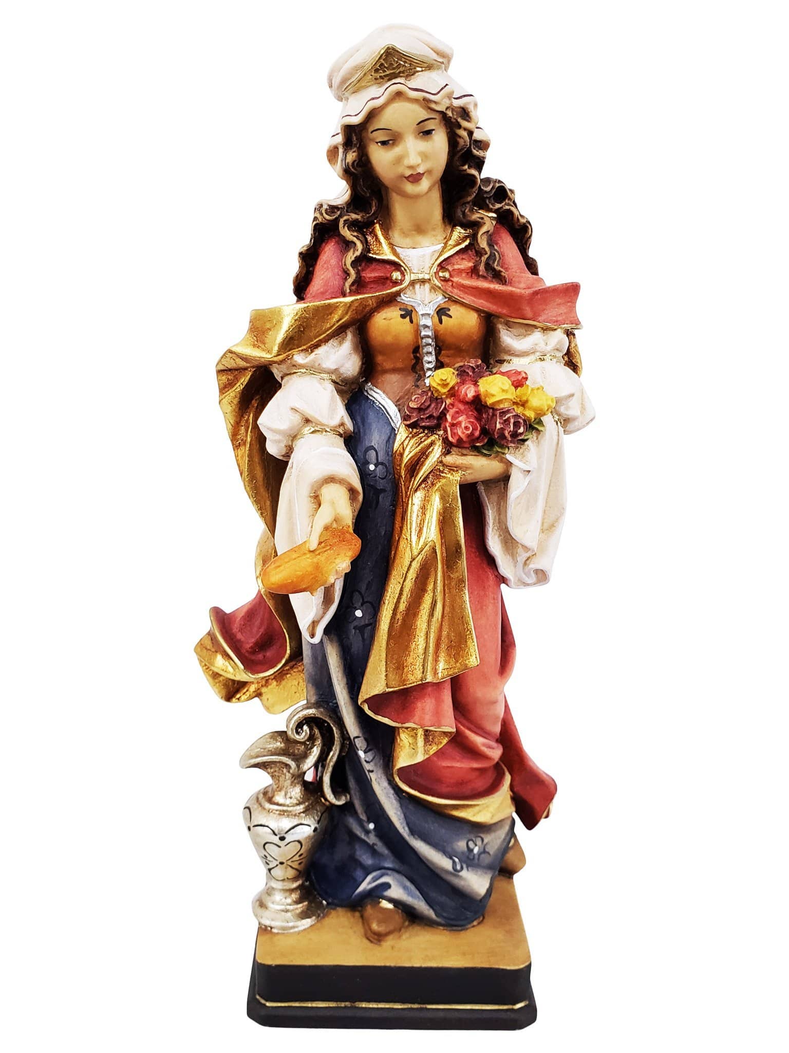 Santa Isabel ou Santa Elizabeth de Madeira Italiana 24 cm-TerraCotta Arte Sacra