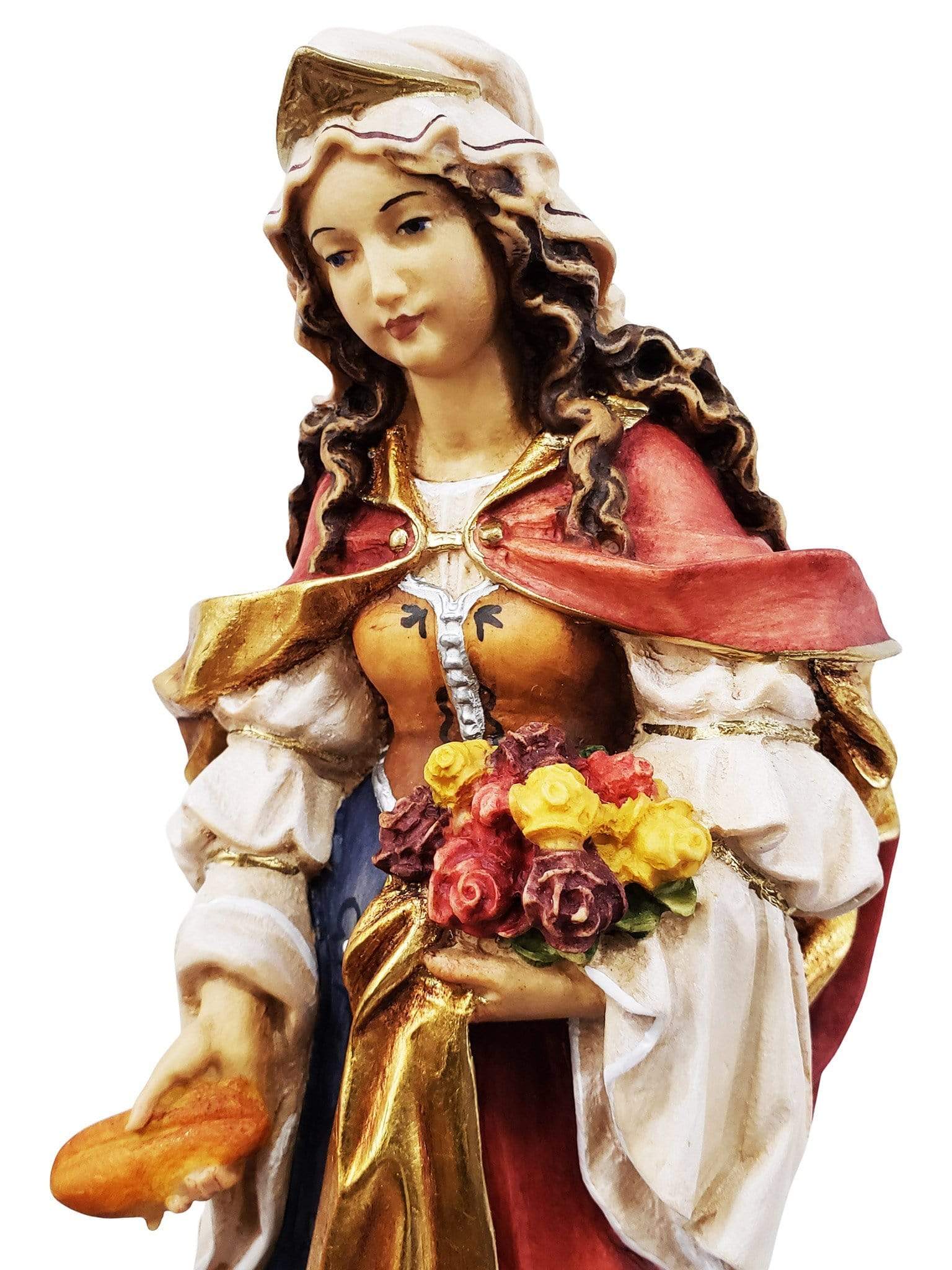 Santa Isabel ou Santa Elizabeth de Madeira Italiana 24 cm-TerraCotta Arte Sacra