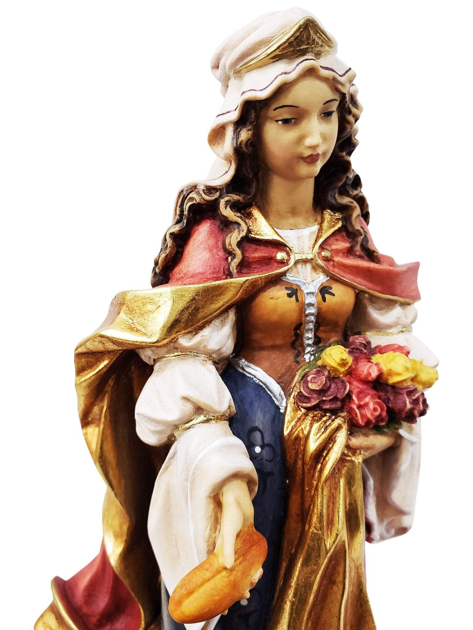 Santa Isabel ou Santa Elizabeth de Madeira Italiana 24 cm-TerraCotta Arte Sacra