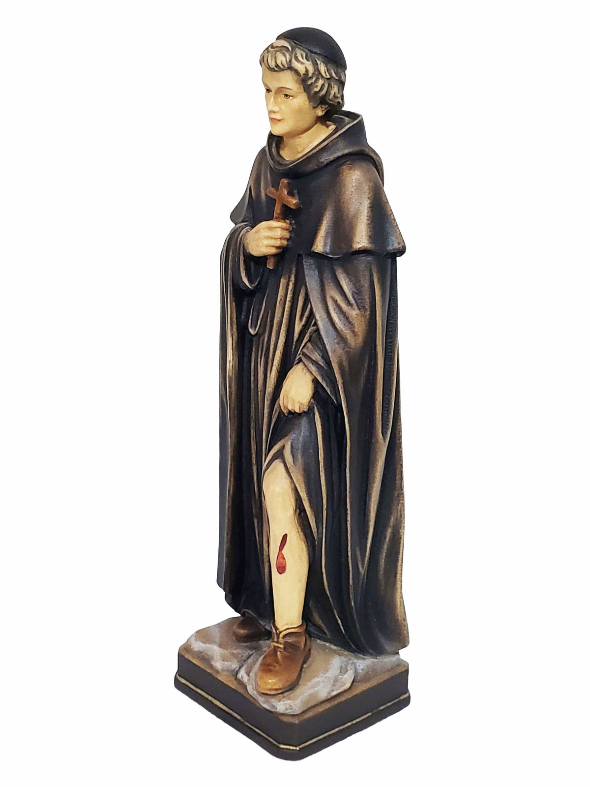 São Peregrino de Madeira Italiana 20 cm-TerraCotta Arte Sacra