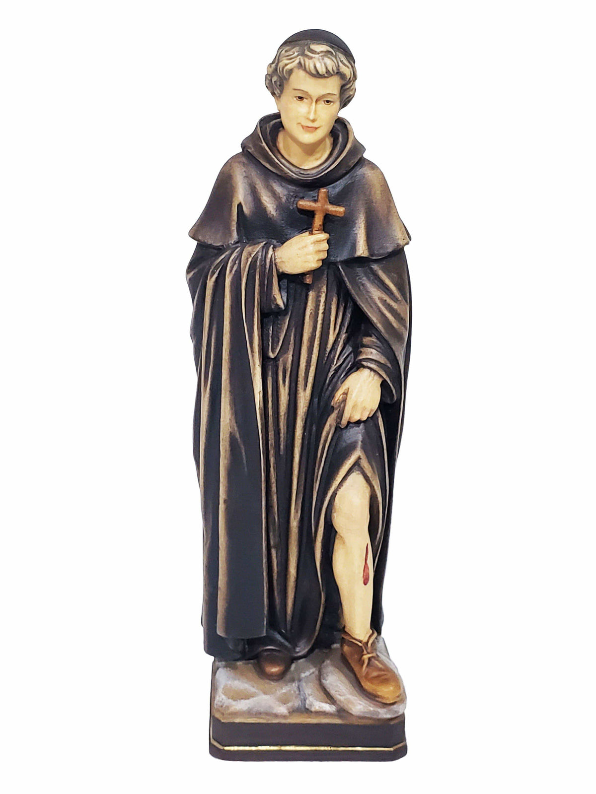 São Peregrino de Madeira Italiana 20 cm-TerraCotta Arte Sacra