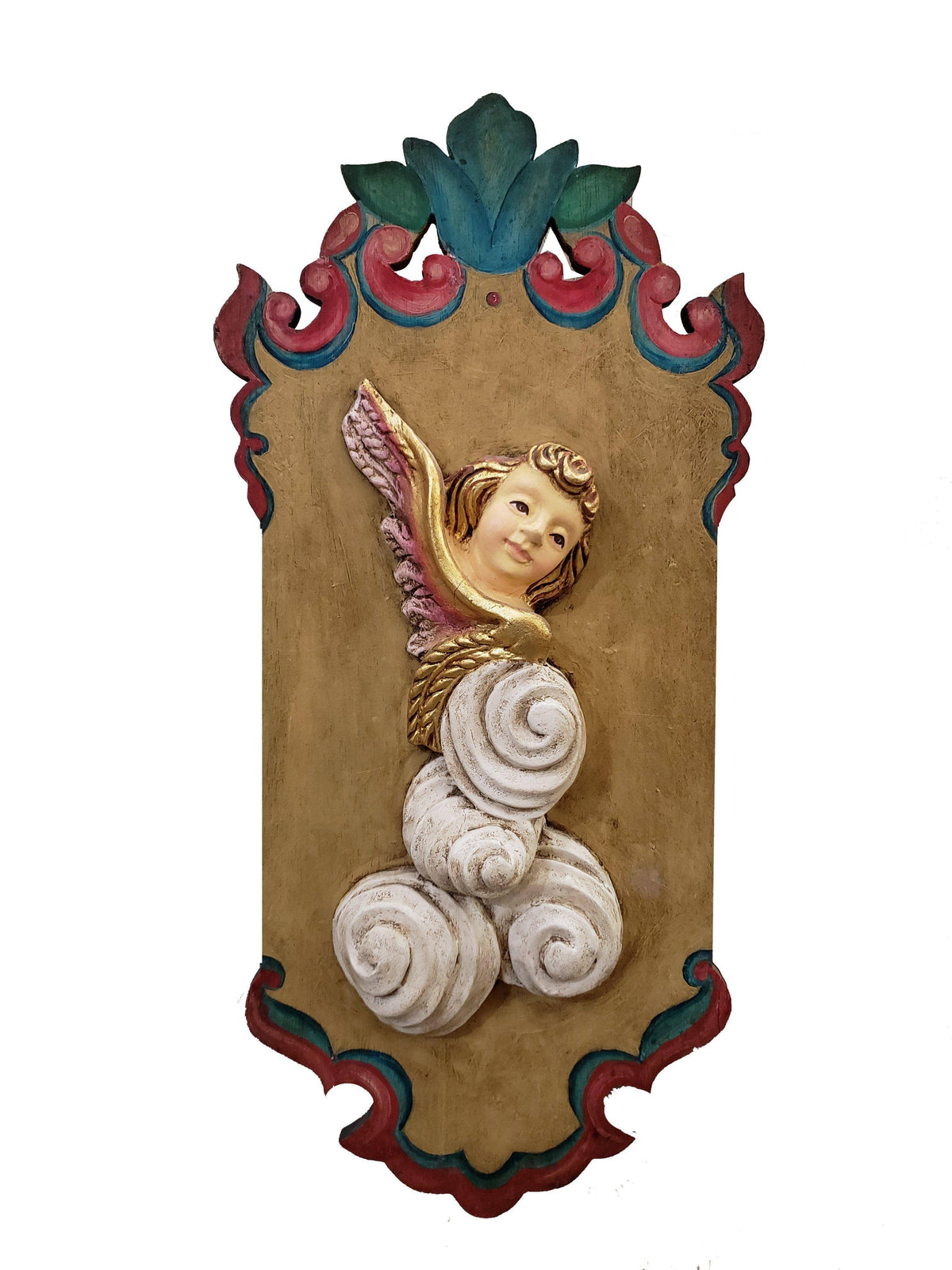 Talha Anjos na Nuvem 61 cm-TerraCotta Arte Sacra