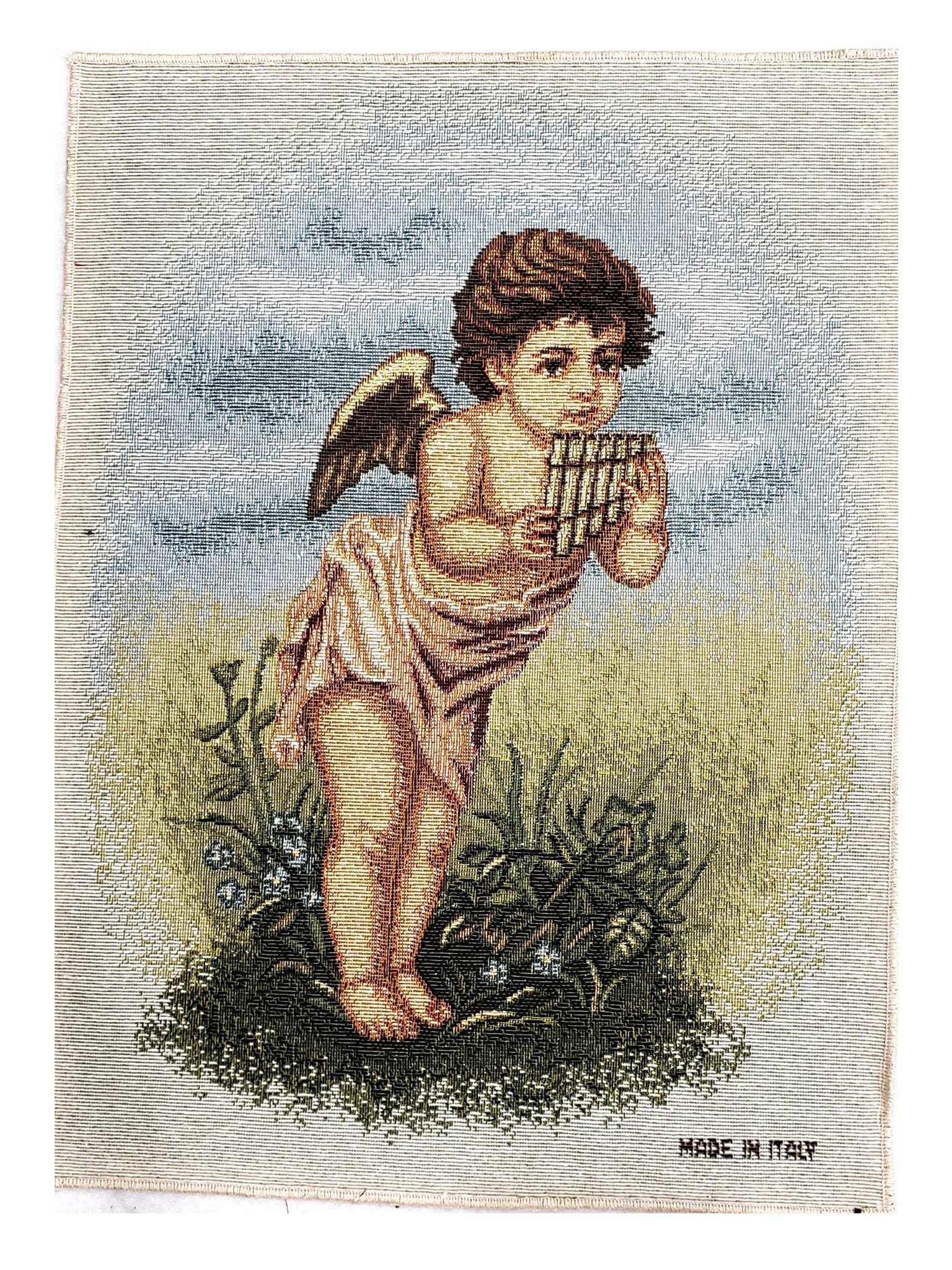 Tapeçaria do Anjo com Flauta-TerraCotta Arte Sacra
