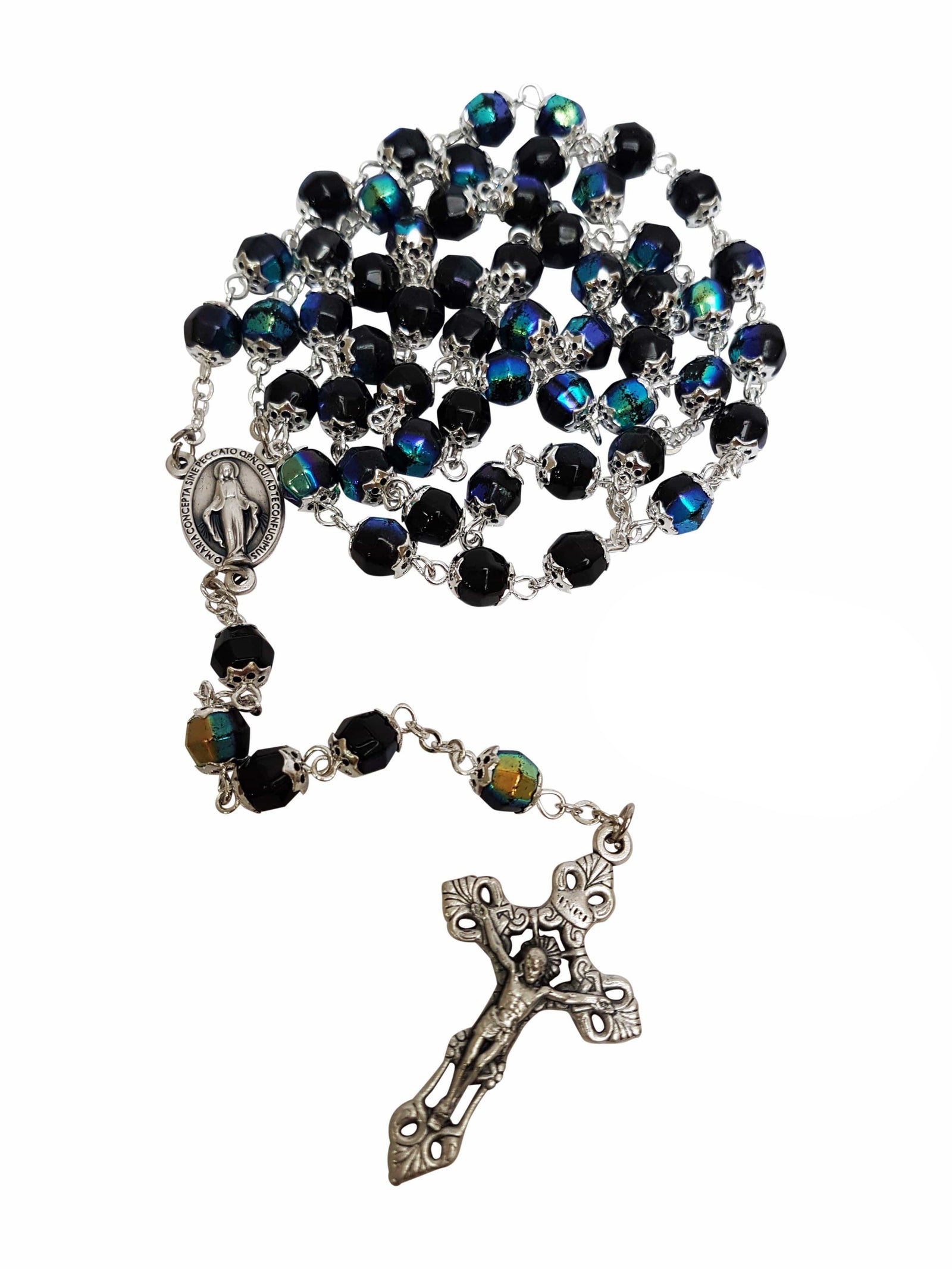 Terço Italiano de Cristal com Tulipas-TerraCotta Arte Sacra