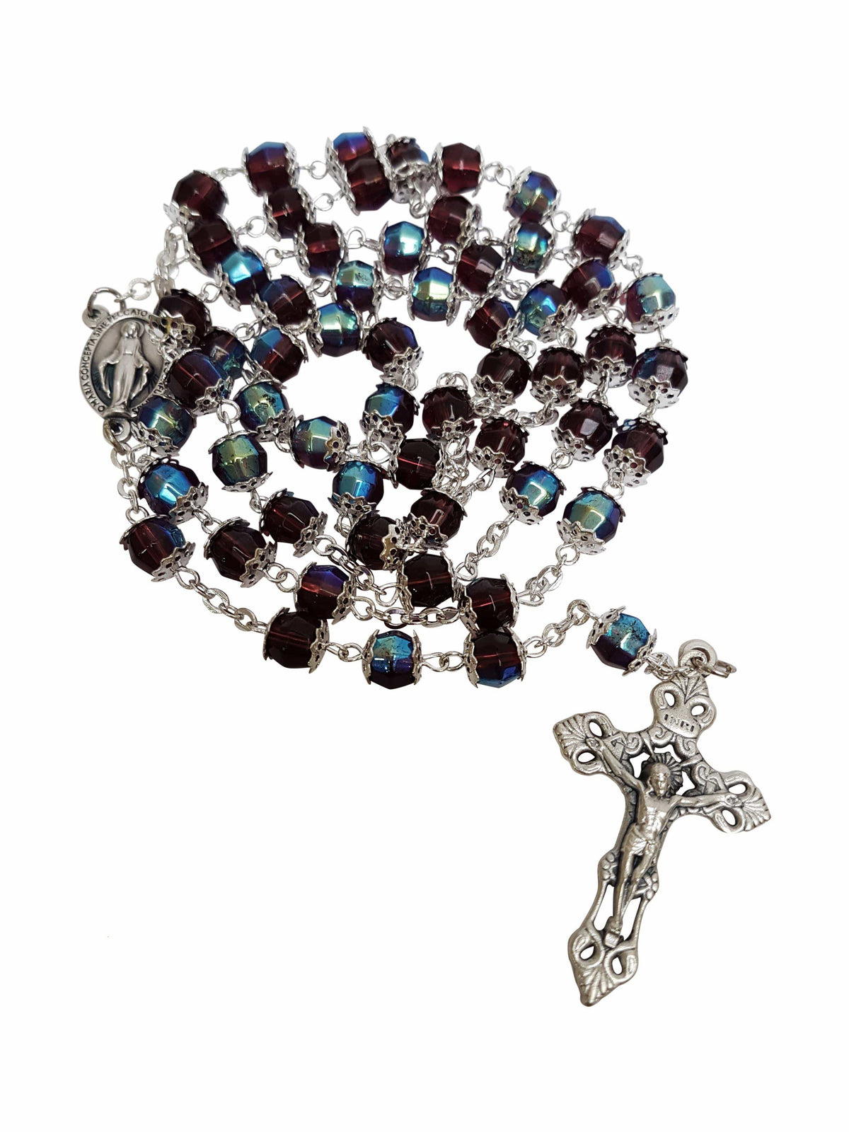 Terço Italiano de Cristal com Tulipas-TerraCotta Arte Sacra