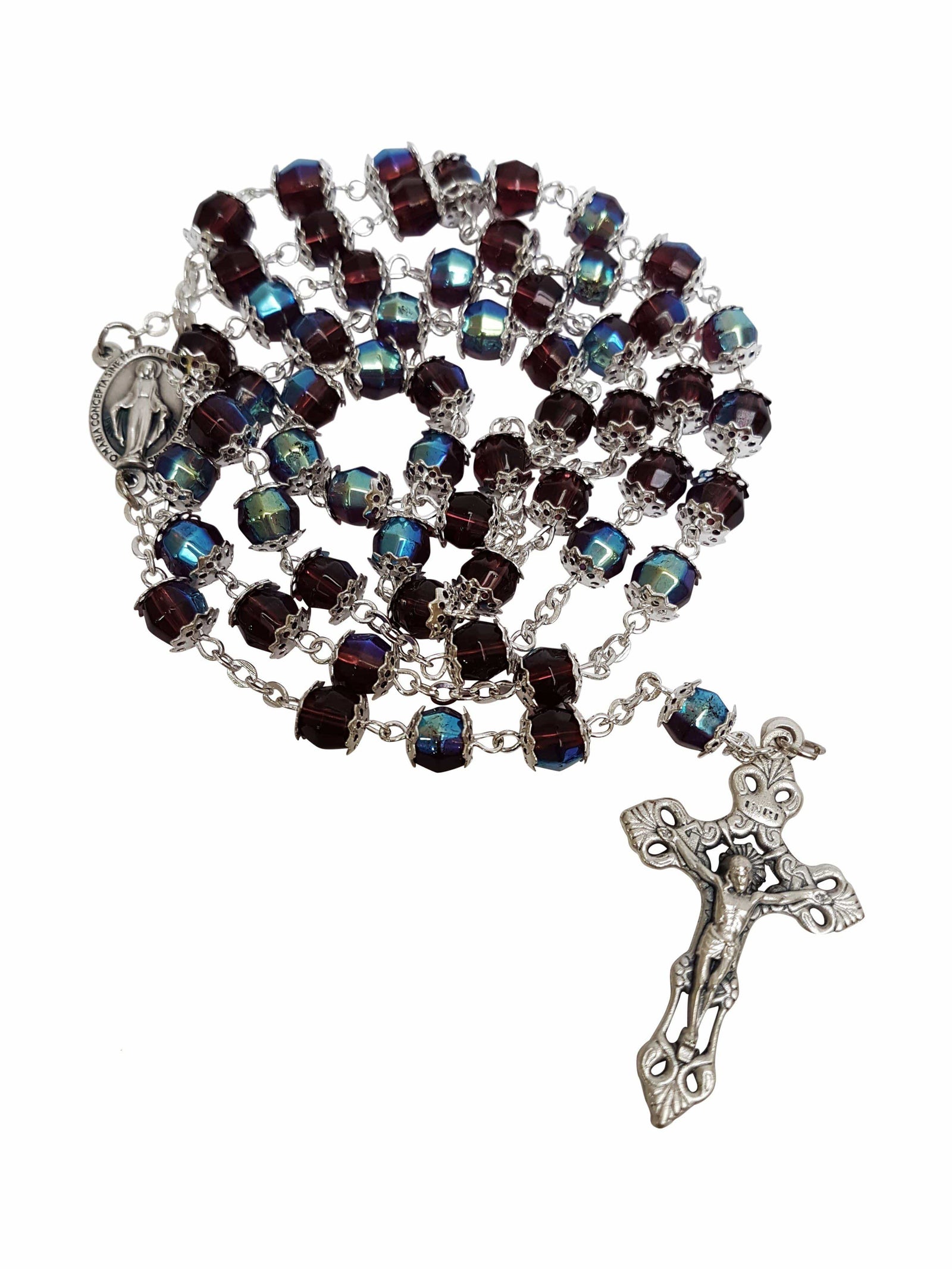 Terço Italiano de Cristal com Tulipas-TerraCotta Arte Sacra