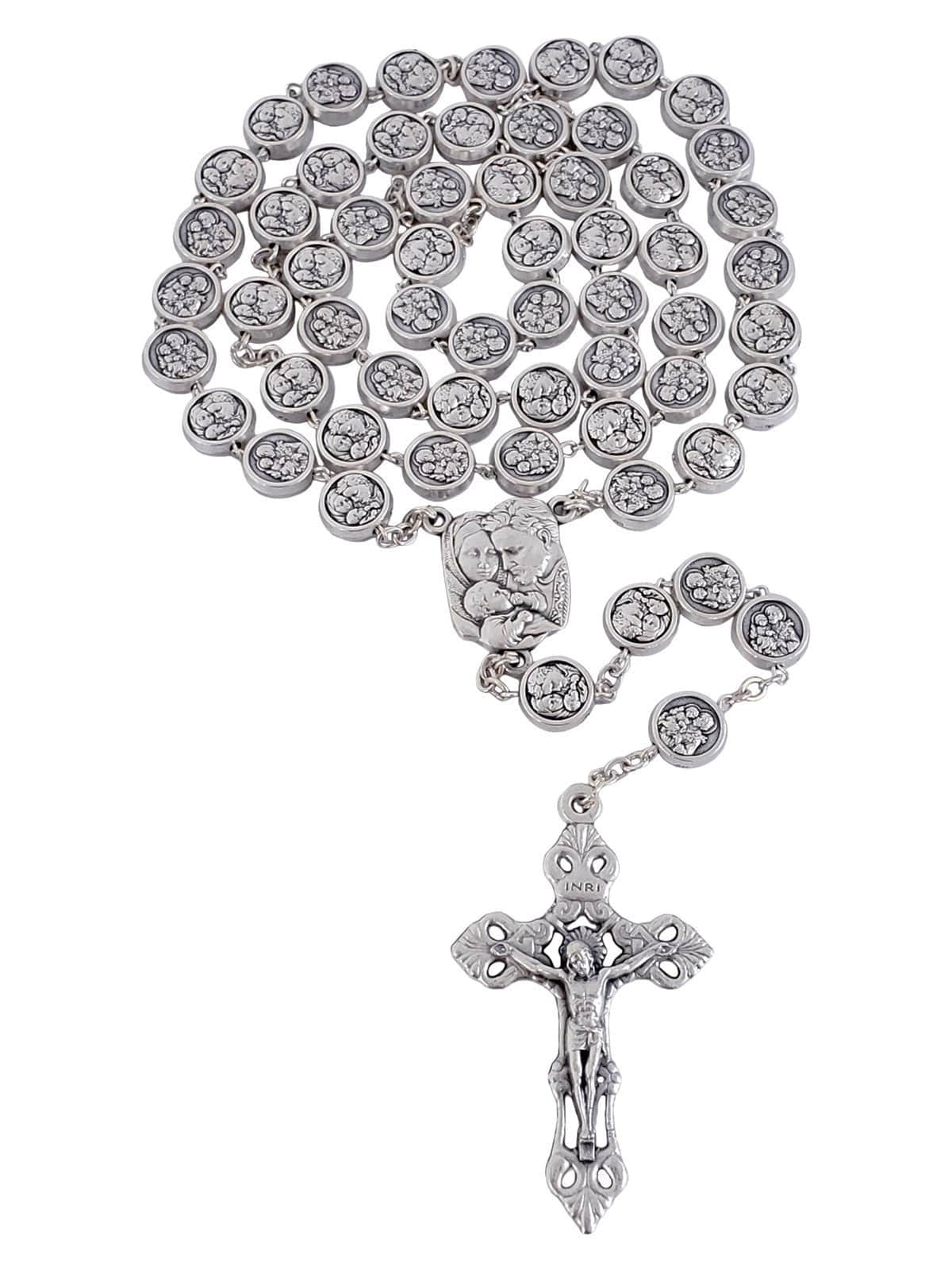 Terço Italiano de São José e Sagrada Família-TerraCotta Arte Sacra