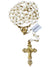Terço de Madrepérola com Dourado e Coração-TerraCotta Arte Sacra