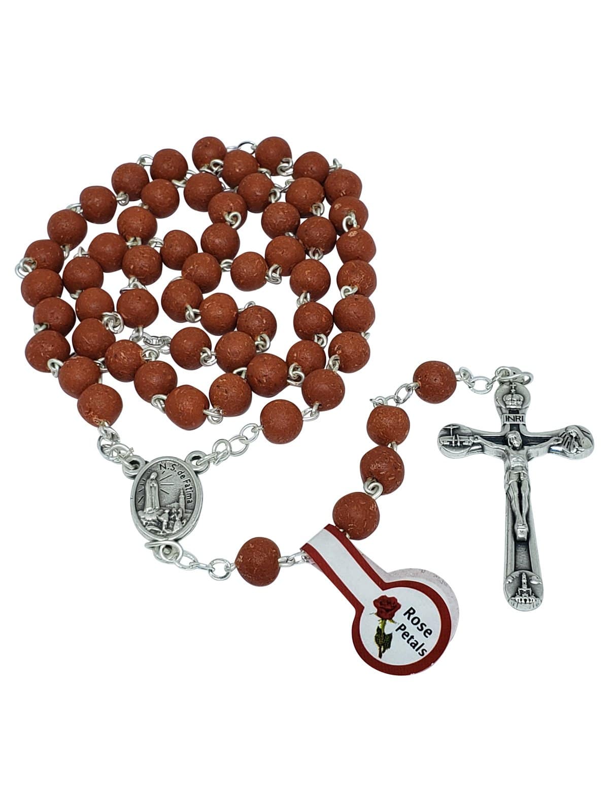 Terço de Pétalas de Rosas Original Feito em Fátima Portugal-TerraCotta Arte Sacra