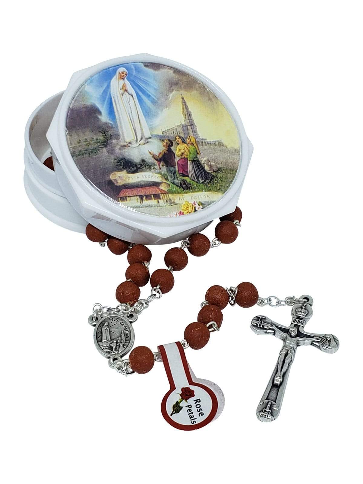 Terço de Pétalas de Rosas Original Feito em Fátima Portugal-TerraCotta Arte Sacra