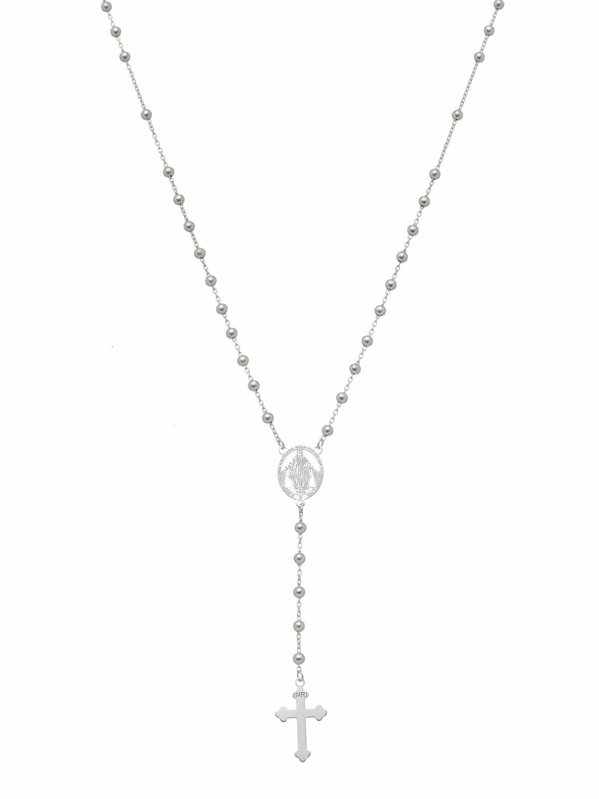 Terço para Pescoço Prata de Lei 925-TerraCotta Arte Sacra