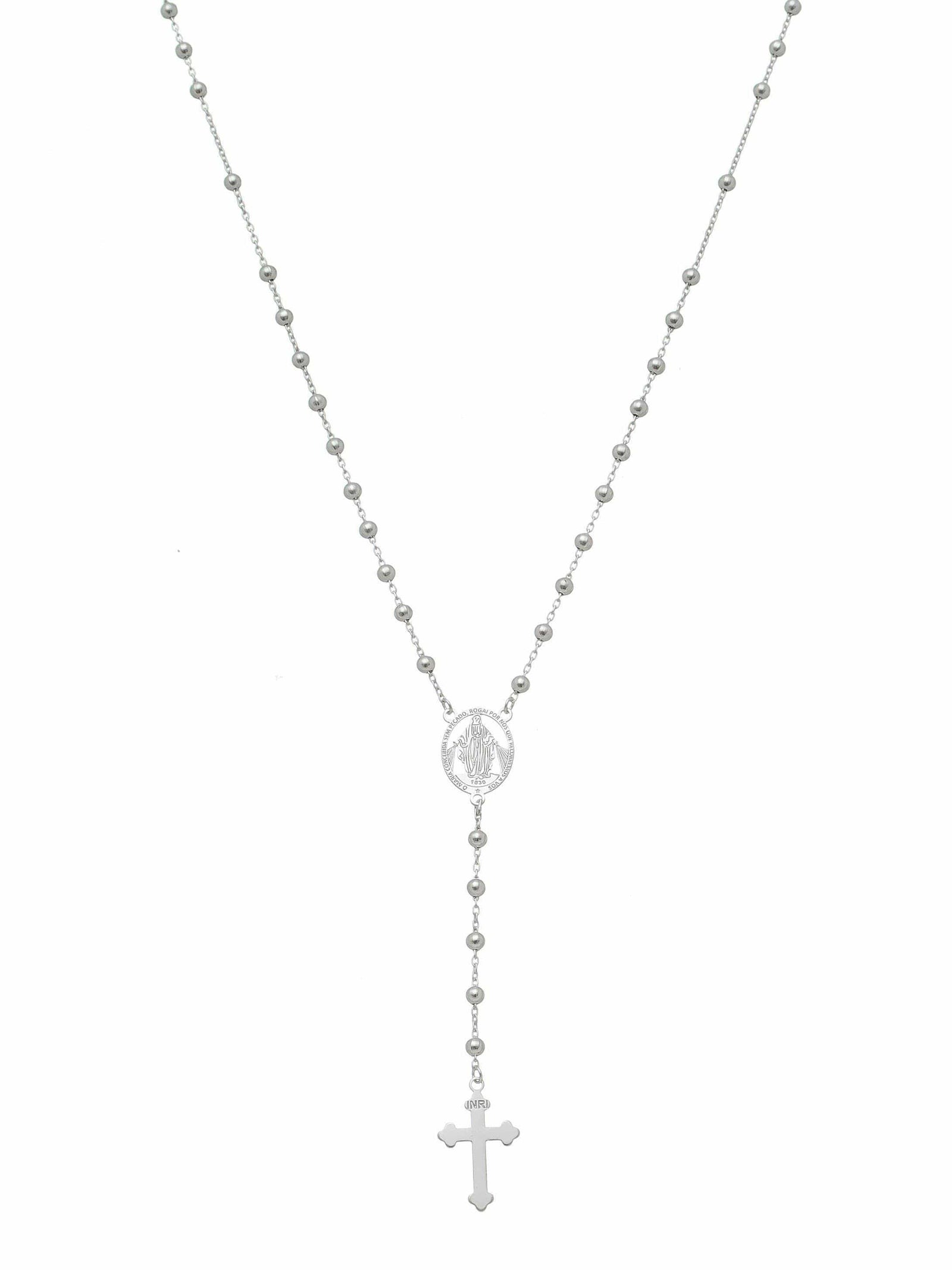 Terço para Pescoço Prata de Lei 925-TerraCotta Arte Sacra